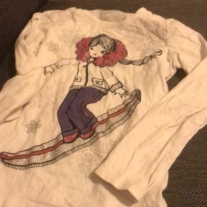 Ski girl white shirt